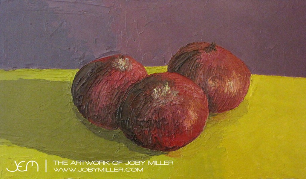 Untitled Still Life Onions_Oil on Panel Study_JobyMiller